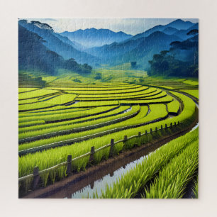 Grüne Reisfelder Puzzle
