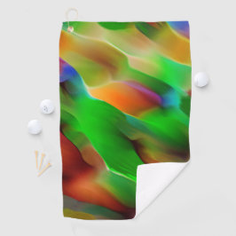 Grüne Reliefs und farbige Reliefs dominieren Golfhandtuch