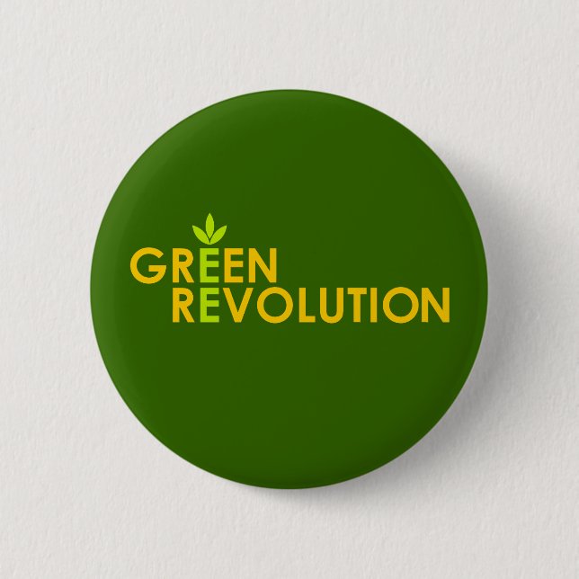 Grüne Revolutions-Knopf Button (Vorderseite)