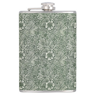 Grüne Ringelblumen-Eleganz - Floral Flachmann