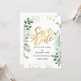 Grüne Romantische Save The Date Einladung