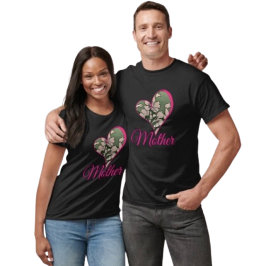 Grüne Rosa Blüte T-Shirt