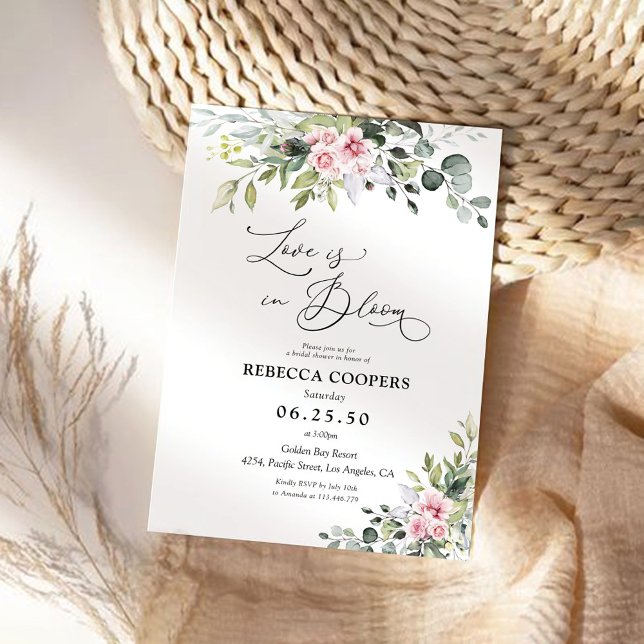 Grüne Rosa Bridal Dusche Einladung (Von Creator hochgeladen)