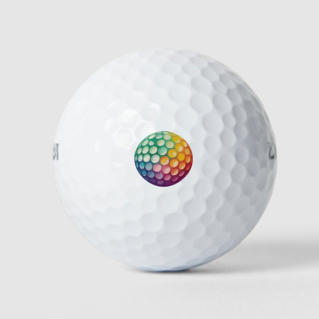 Grüne rosa gelbe Violette Golfball (Vorderseite)