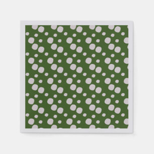 Grüne rosafarbene Punkte Serviette