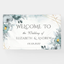 Grüne Rose für Wasserfarbenprägung Banner