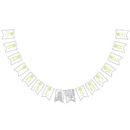 Grüne Rose posy Brautparty Foto Wimpelkette