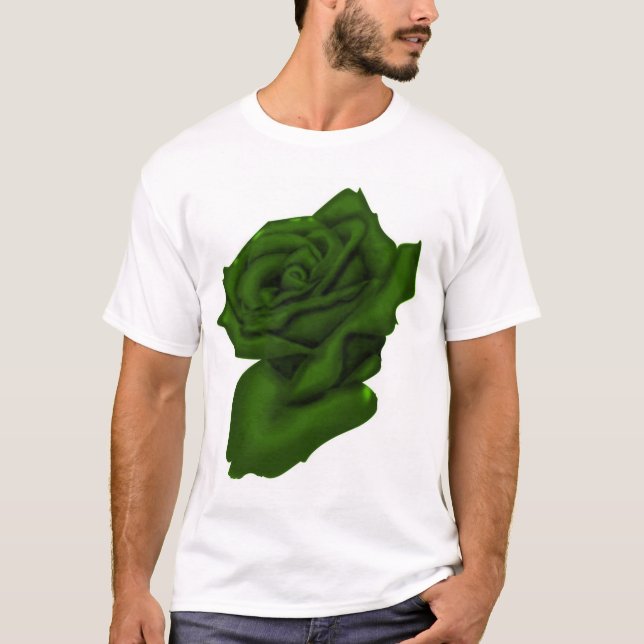 Grüne Rose T-Shirt (Vorderseite)