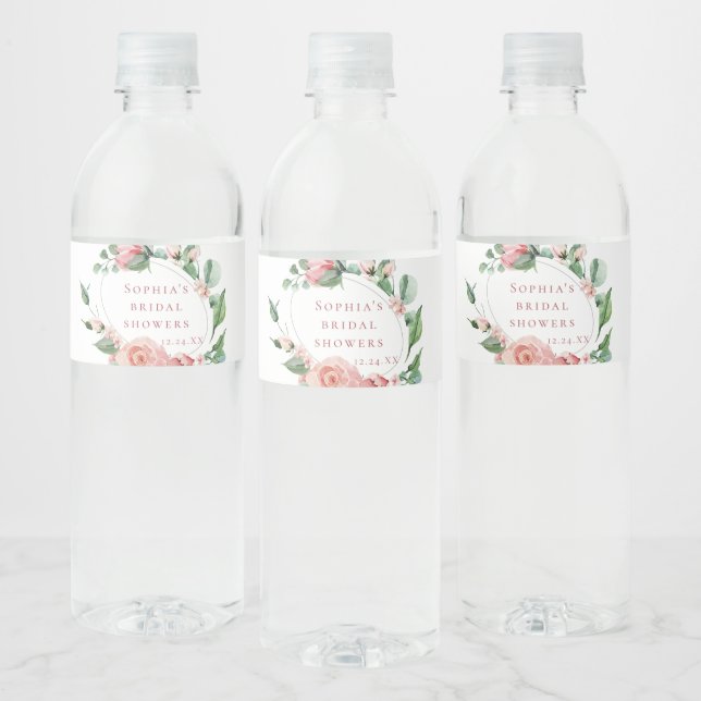 Grüne Rose Wasser Flasche Wasserflaschenetikett (Flaschen)