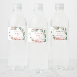 Grüne Rose Wasser Flasche Wasserflaschenetikett