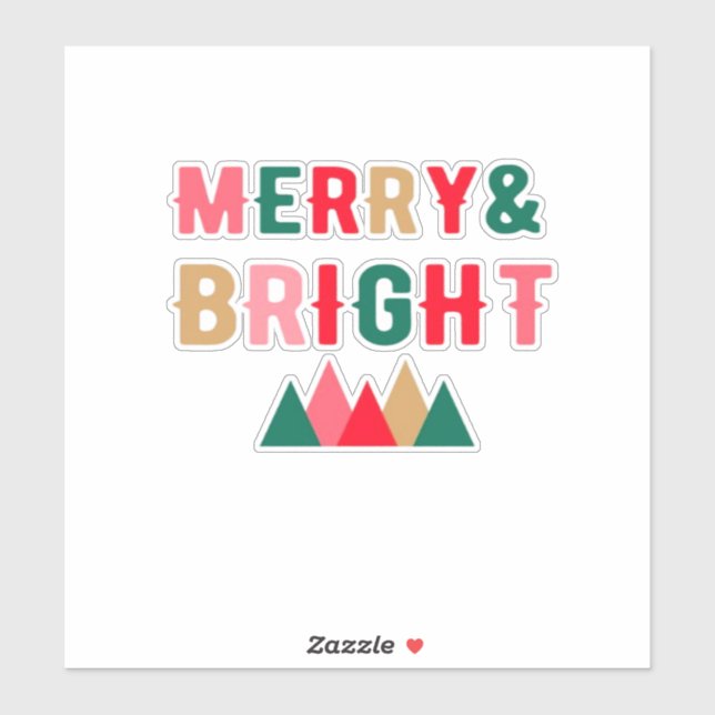 Grüne rot und braun muffe Typografie Aufkleber (Blatt)