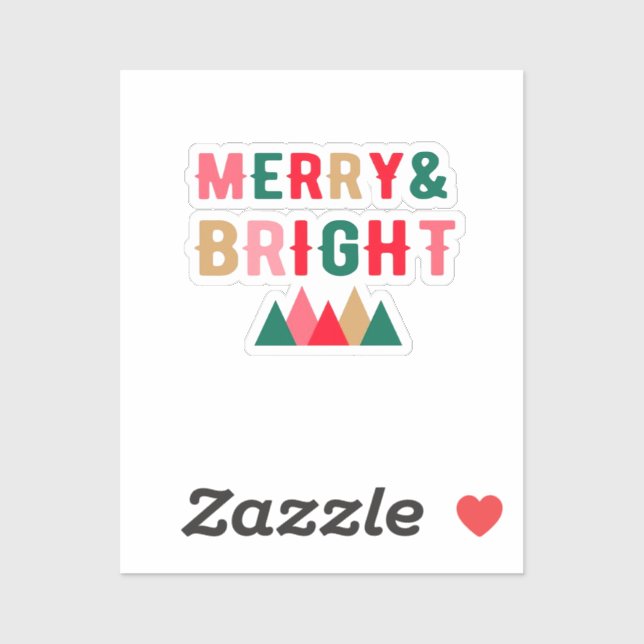 Grüne rot und braun muffe Typografie Aufkleber (Blatt)