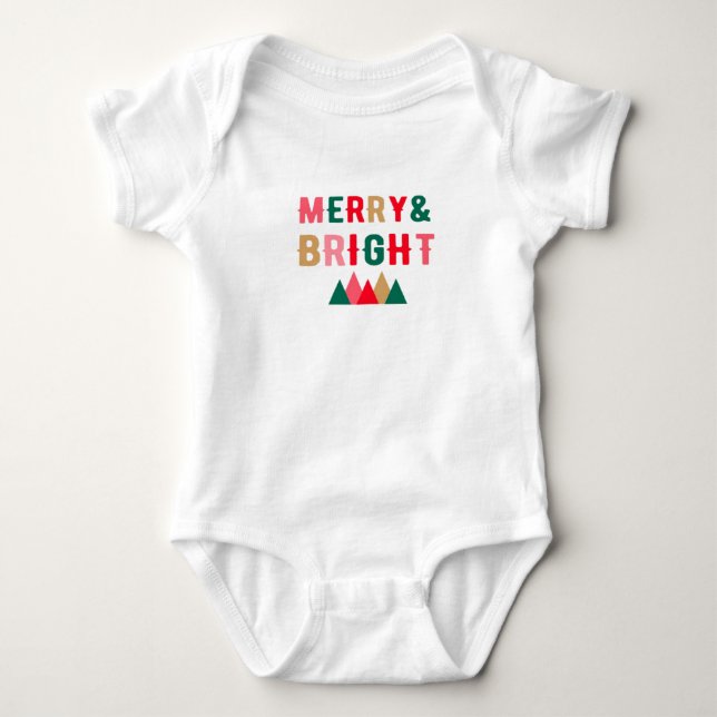 Grüne rot und braun muffe Typografie Baby Strampler (Vorderseite)