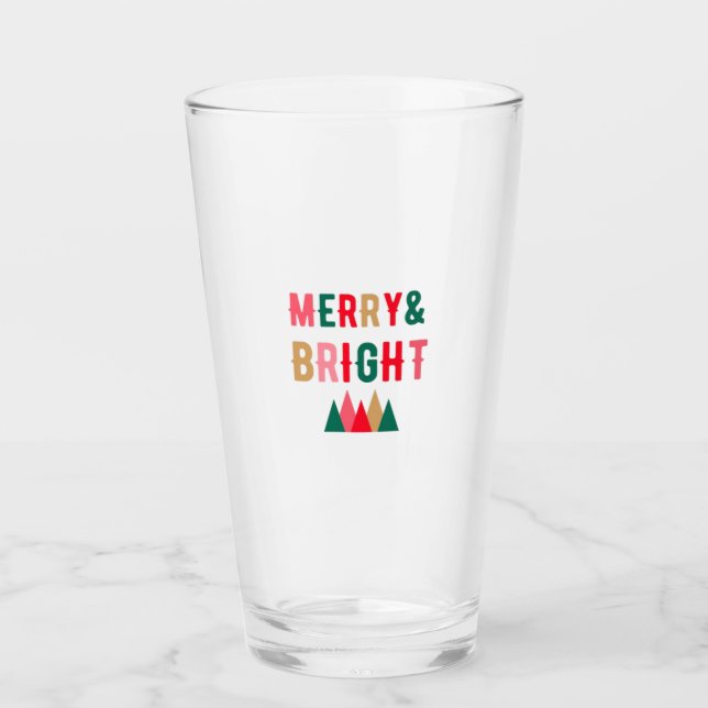Grüne rot und braun muffe Typografie Glas (Vorderseite)