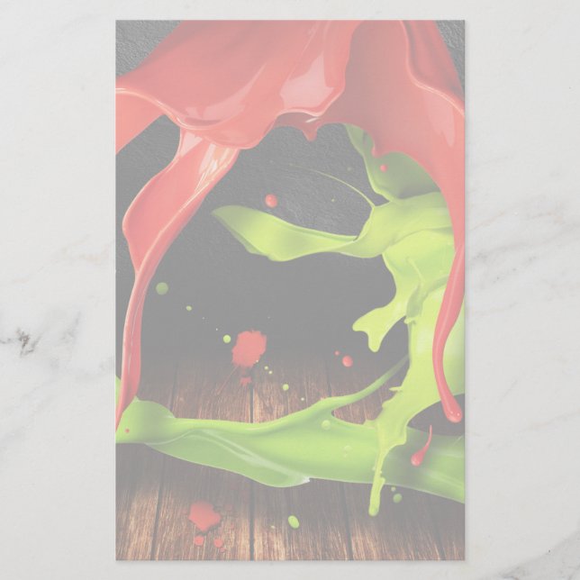 Grüne rote Farbe Briefpapier (Vorderseite)
