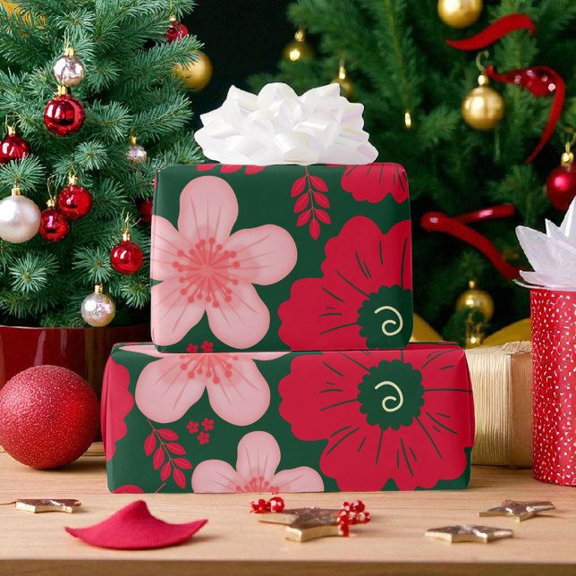 Grüne Rote Farbe Geschenkpapier (Von Creator hochgeladen)