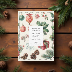 Grüne rote florale fantastische Wasserfarben-Feier