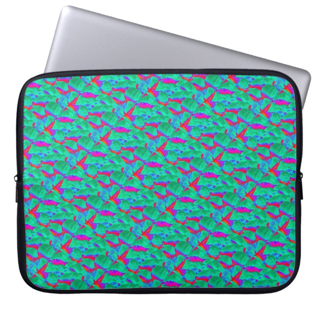 grüne rote Hülle Laptopschutzhülle (Vorderseite)