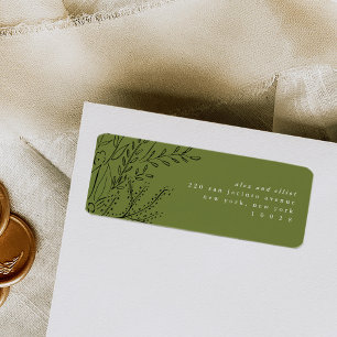 Grüne Rücksendeadressen-Aufkleber