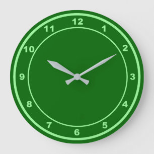 Grüne runde Form Akrylsäulenuhr Große Wanduhr