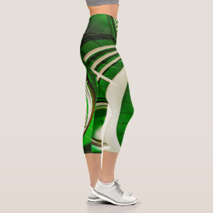 Grüne Rundtreppe Capri Leggings