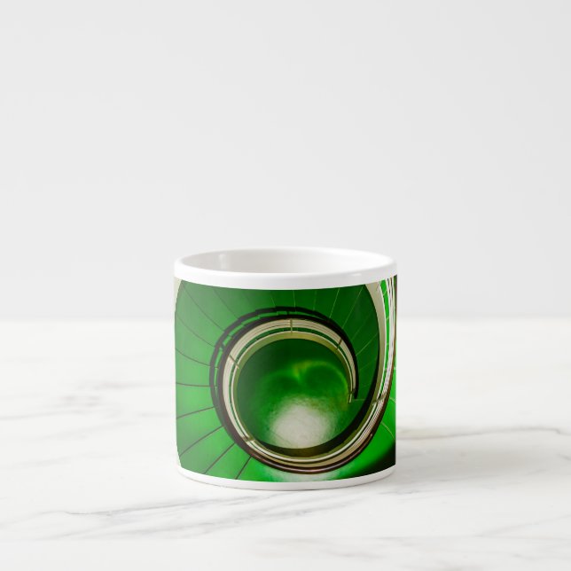 Grüne Rundtreppe Espressotasse (Vorderseite)