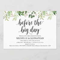 Grüne Rustikale Hochzeitsfeier Probe Abendessen