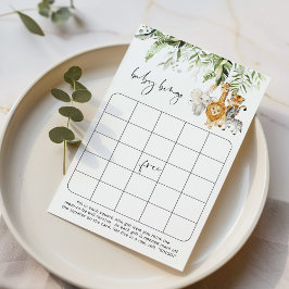 Grüne Safari-Tiere Bingospiel