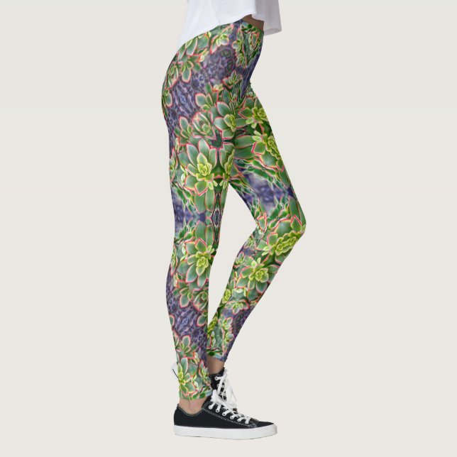 Grüne saftige geometrische Leggings (Rechts)