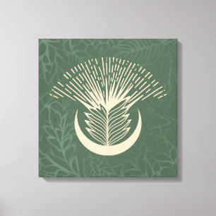 Grüne Sage: Boho Geometric Leinwanddruck