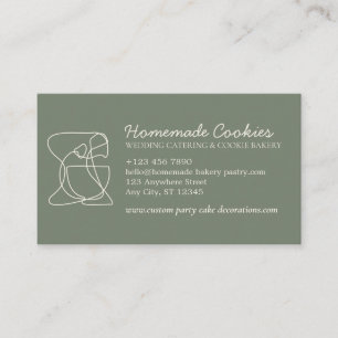 Grüne Salbeicreme Einseitig Lebensmittel Bäckerei  Visitenkarte