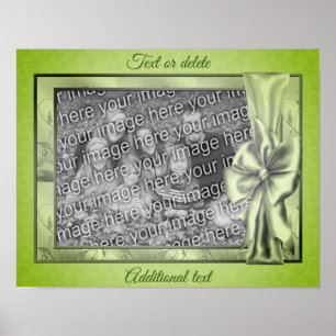 Grüne Satin-Rahmen erstellen Ihr eigenes Foto Poster
