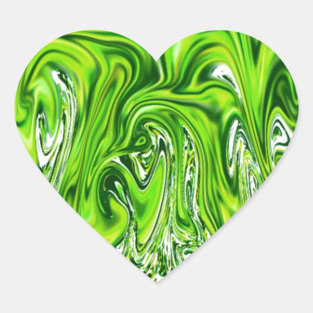 Grüne Satin- und Glitz-Umschlag Aufkleber oder Auf (Vorderseite)