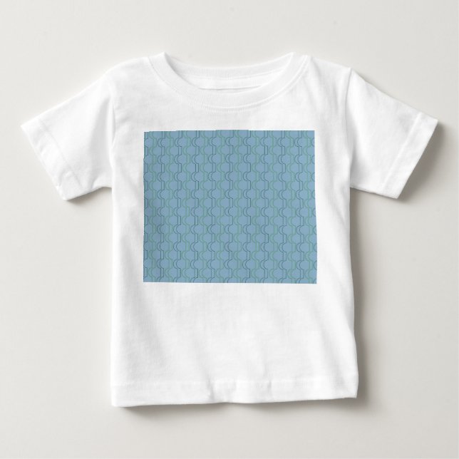 Grüne Scallops Baby T-shirt (Vorderseite)