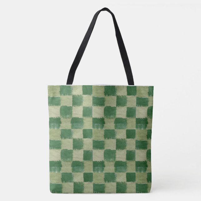 Grüne Schachbretttasche (Vorderseite)
