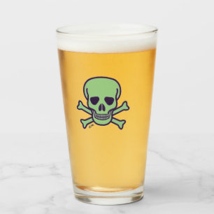Grüne Schädelglasscheibe Glas