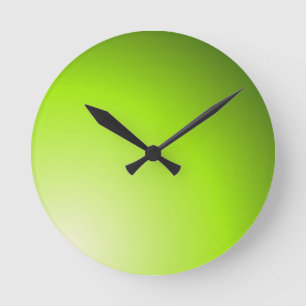 Grüne Schatten von Limonem Runde Wanduhr