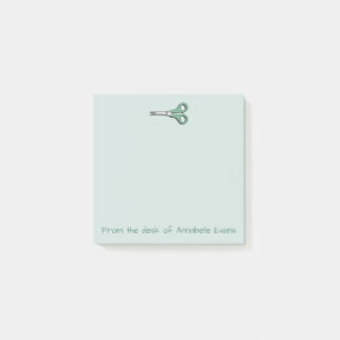 Grüne Schere Post-it Klebezettel
