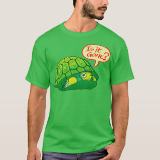 Grüne Schildkröte fragend, wenn ihr OK aus ihrer s T-Shirt