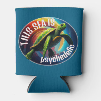 Grüne Schildkröte im astralen Flugzeug schweben Dosenkühler