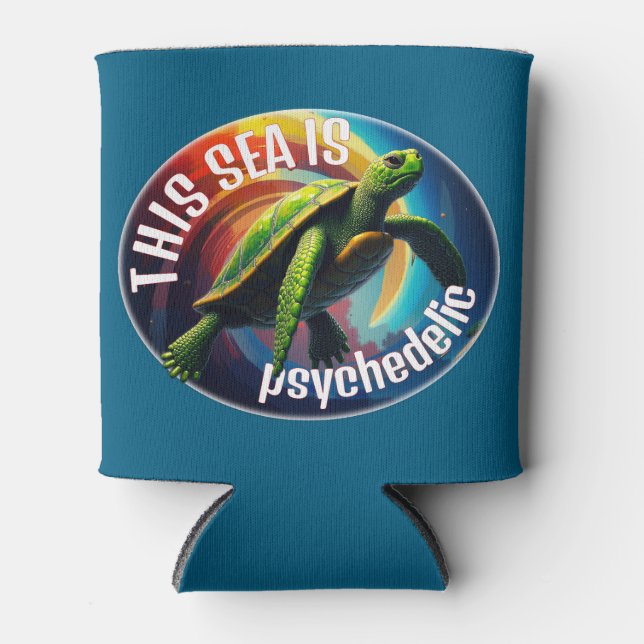 Grüne Schildkröte im astralen Flugzeug schweben Dosenkühler (Vorderseite)