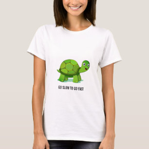 Grüne Schildkröte & Kalligrafie T-Shirt