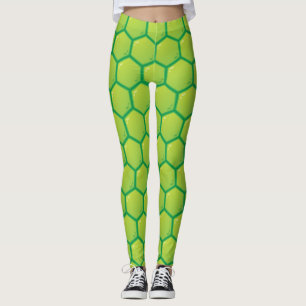 Grüne Schildkröte-Muschel-Leggings Leggings