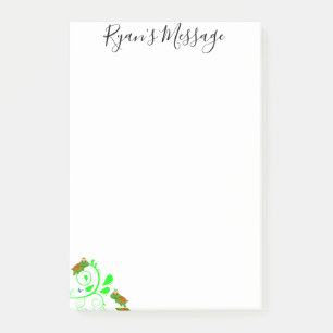 Grüne Schildkröten, floral Post-it Klebezettel