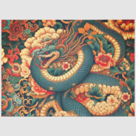 Grüne Schlange Blume Seidenpapier