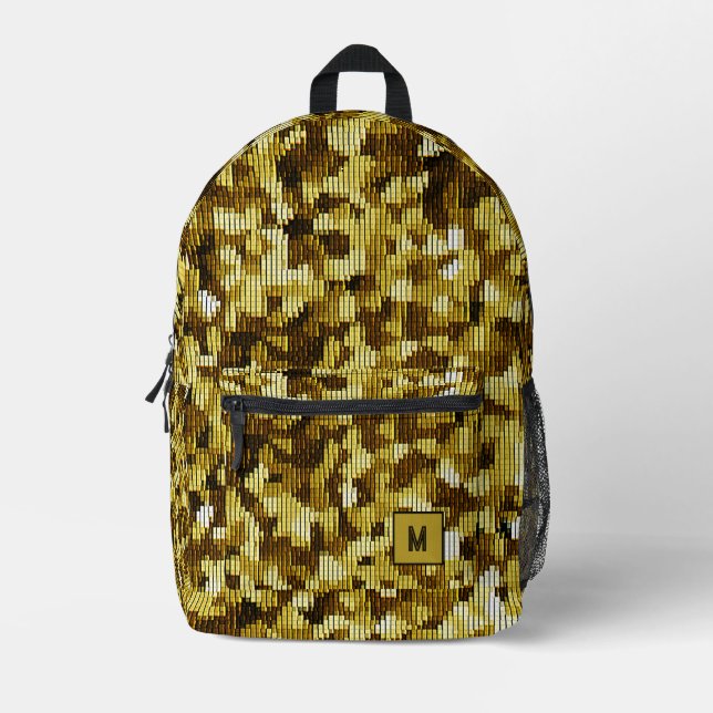 Grüne Schlange digitale Camouflage futuristisch Bedruckter Rucksack (Vorderseite)