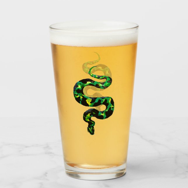 Grüne Schlange Glas (Vorne (Gefüllt))