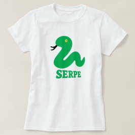 Grüne Schlange und Textserie: Schlange in galicisc T-Shirt