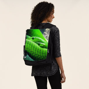 Grüne Schlangen Rucksack