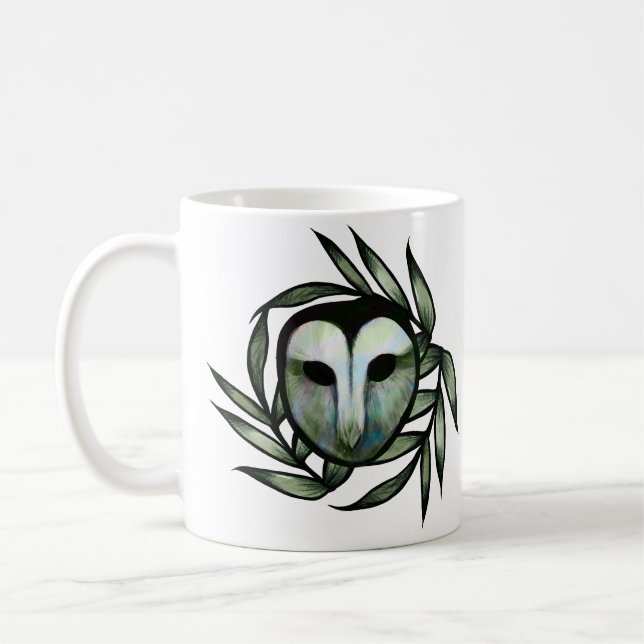 Grüne Schleiereule Kaffeetasse (Links)